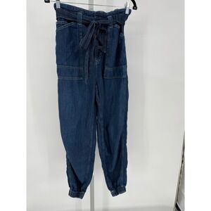 Polo Ralph Lauren Denim Paper Bag Waist Jogger Pants‎ Blue Womens 26R